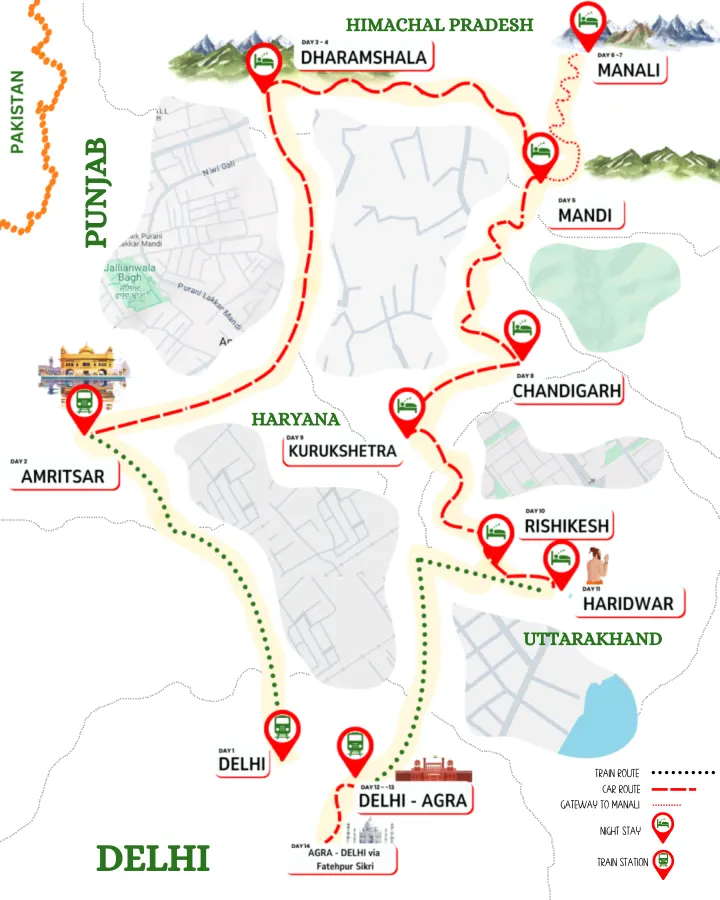 Explore Hidden Jewel Of India route map